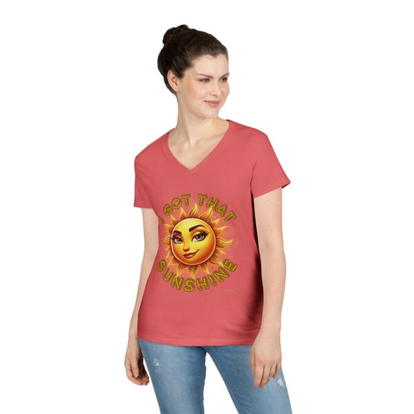 Ladies' V-Neck "I Got That Sunshine" T-Shirt - Image 6