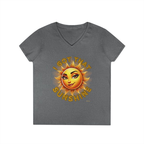 Ladies' V-Neck "I Got That Sunshine" T-Shirt - Image 13