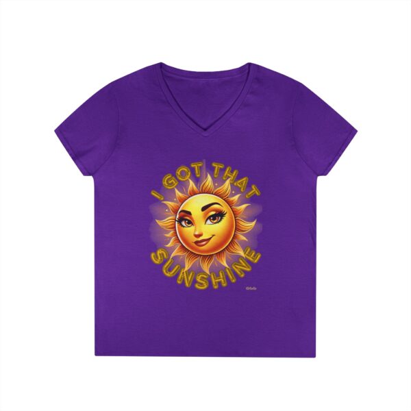 Ladies' V-Neck "I Got That Sunshine" T-Shirt - Image 31