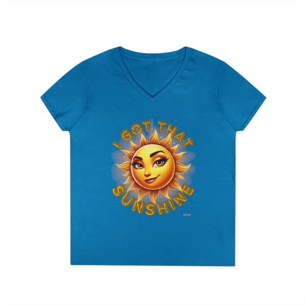Ladies' V-Neck "I Got That Sunshine" T-Shirt - Image 16