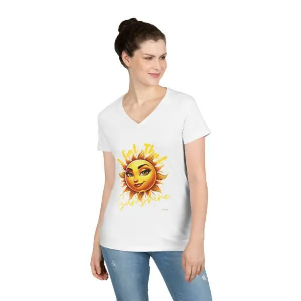 Ladies' V-Neck T-Shirt - Image 3