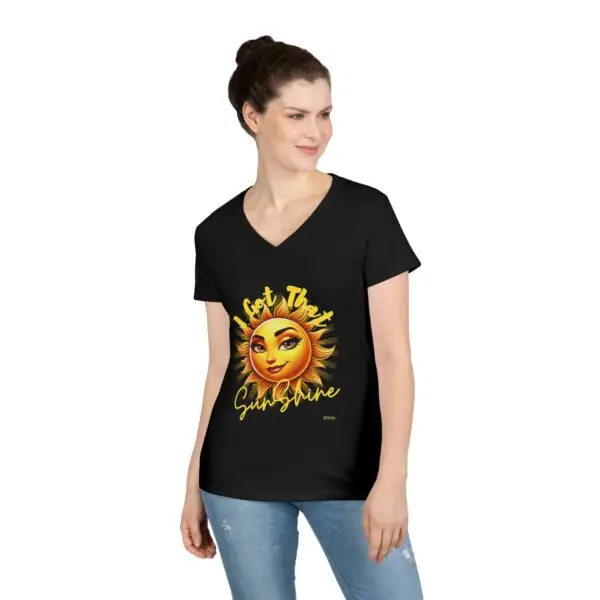 Ladies' V-Neck T-Shirt - Image 6