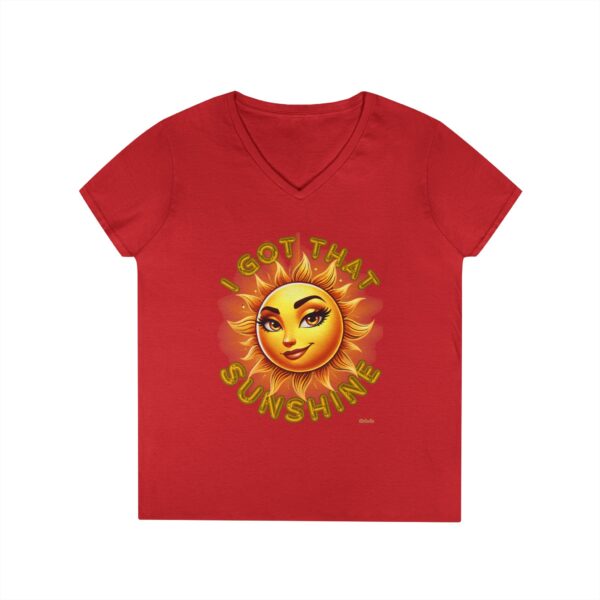 Ladies' V-Neck "I Got That Sunshine" T-Shirt - Image 40