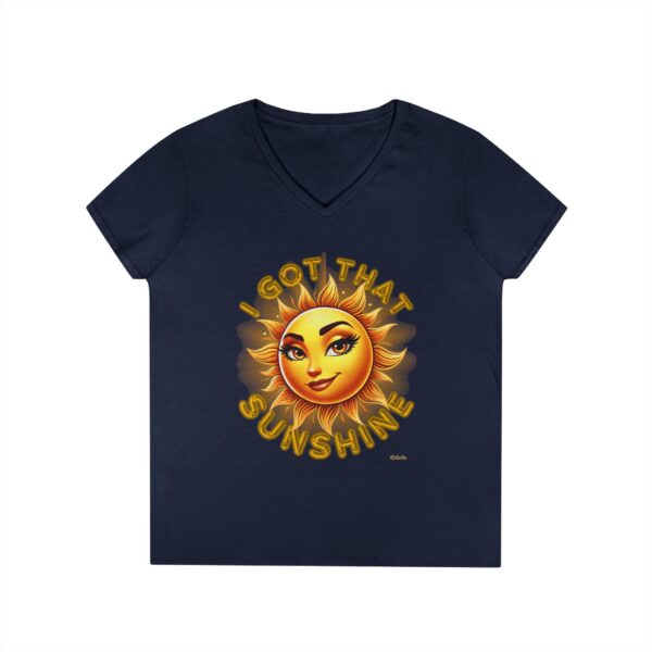 Ladies' V-Neck "I Got That Sunshine" T-Shirt - Image 25