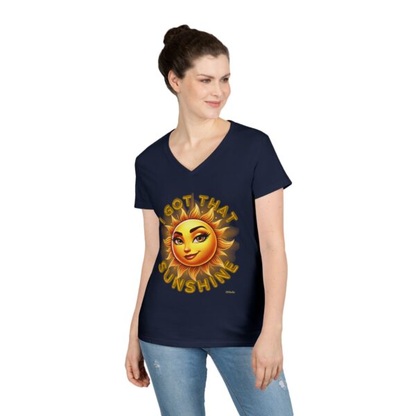 Ladies' V-Neck "I Got That Sunshine" T-Shirt - Image 27