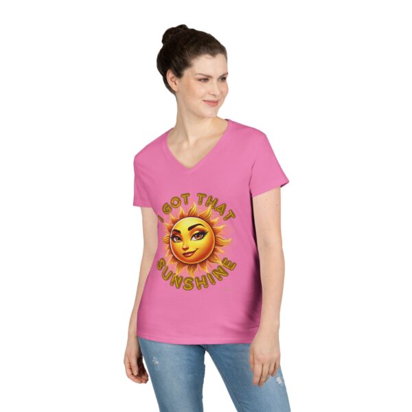 Ladies' V-Neck "I Got That Sunshine" T-Shirt - Image 36