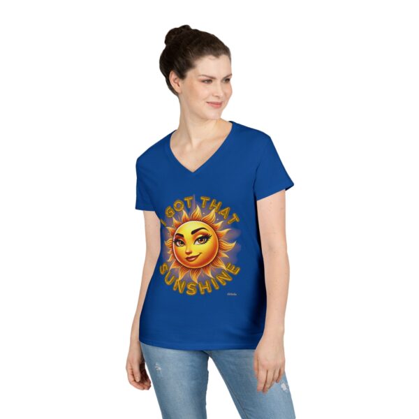 Ladies' V-Neck "I Got That Sunshine" T-Shirt - Image 24