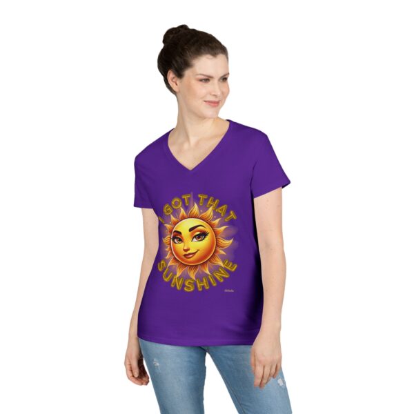 Ladies' V-Neck "I Got That Sunshine" T-Shirt - Image 33