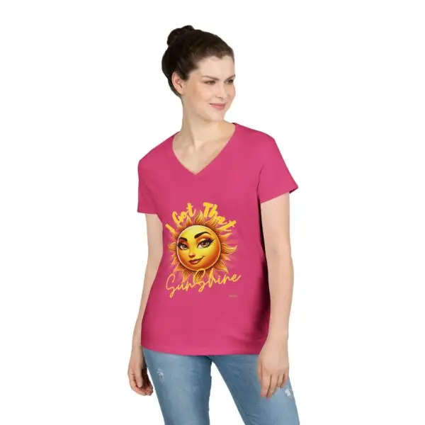 Ladies' V-Neck T-Shirt - Image 18