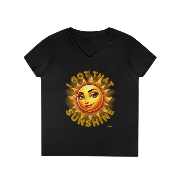 Ladies' V-Neck "I Got That Sunshine" T-Shirt - Image 7