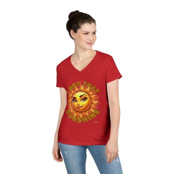 Ladies' V-Neck "I Got That Sunshine" T-Shirt - Image 42