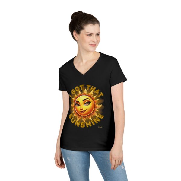 Ladies' V-Neck "I Got That Sunshine" T-Shirt - Image 9