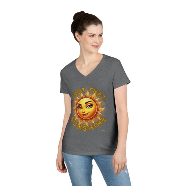 Ladies' V-Neck "I Got That Sunshine" T-Shirt - Image 15