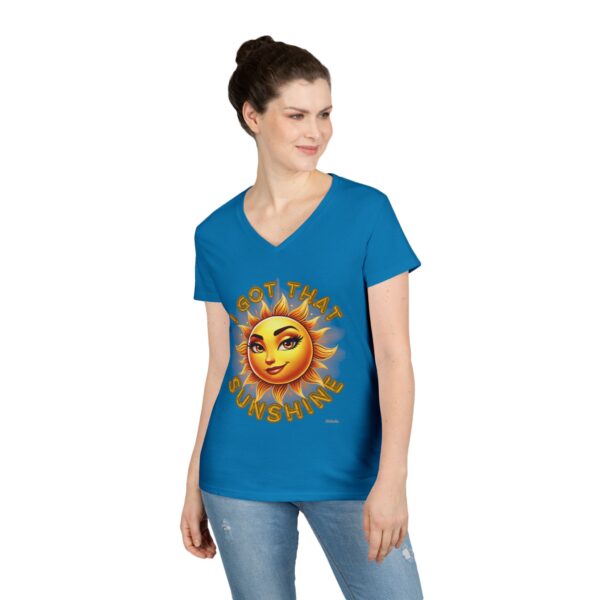 Ladies' V-Neck "I Got That Sunshine" T-Shirt - Image 18
