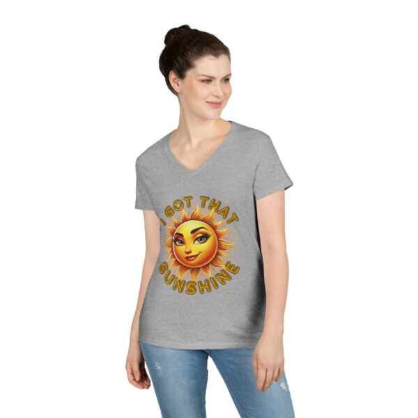 Ladies' V-Neck "I Got That Sunshine" T-Shirt - Image 12