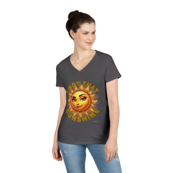 Ladies' V-Neck "I Got That Sunshine" T-Shirt - Image 21