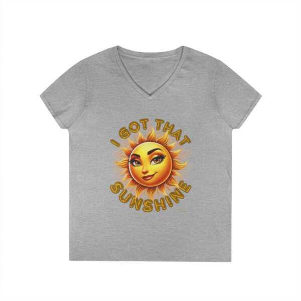 Ladies' V-Neck "I Got That Sunshine" T-Shirt - Image 10