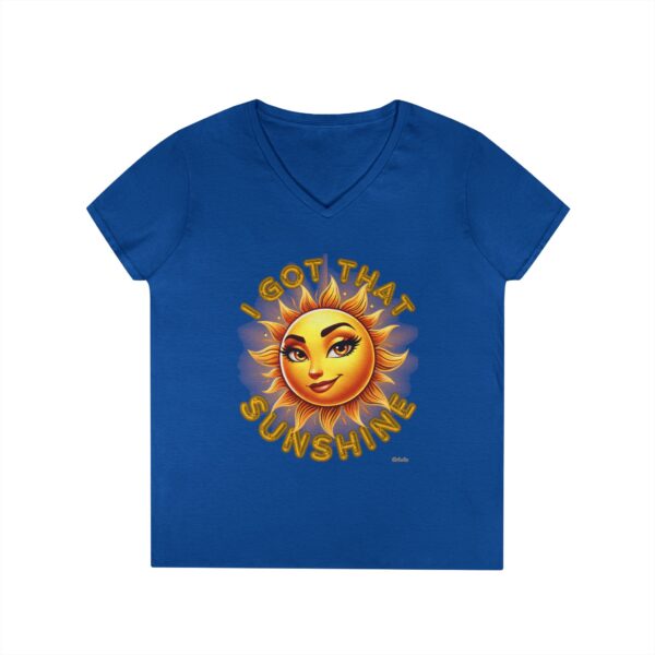 Ladies' V-Neck "I Got That Sunshine" T-Shirt - Image 22