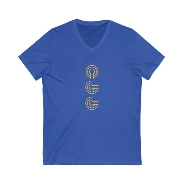 Unisex Jersey Short Sleeve V-Neck Tee - Image 4