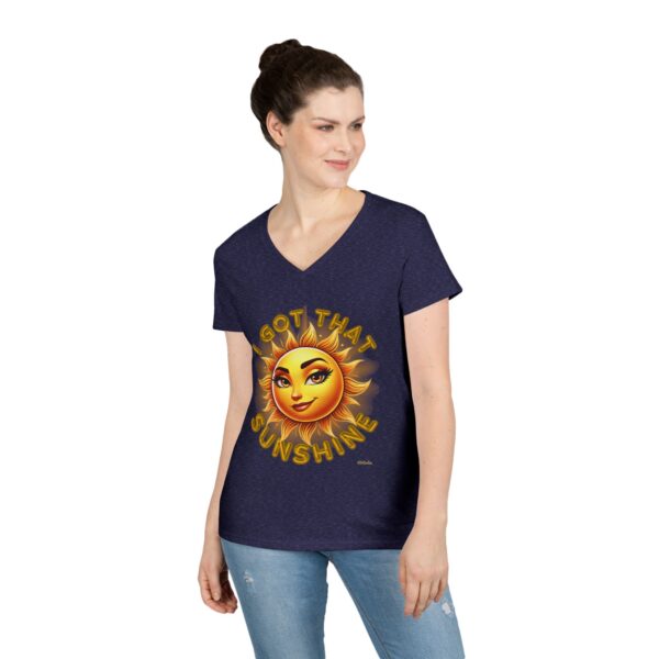 Ladies' V-Neck "I Got That Sunshine" T-Shirt - Image 30